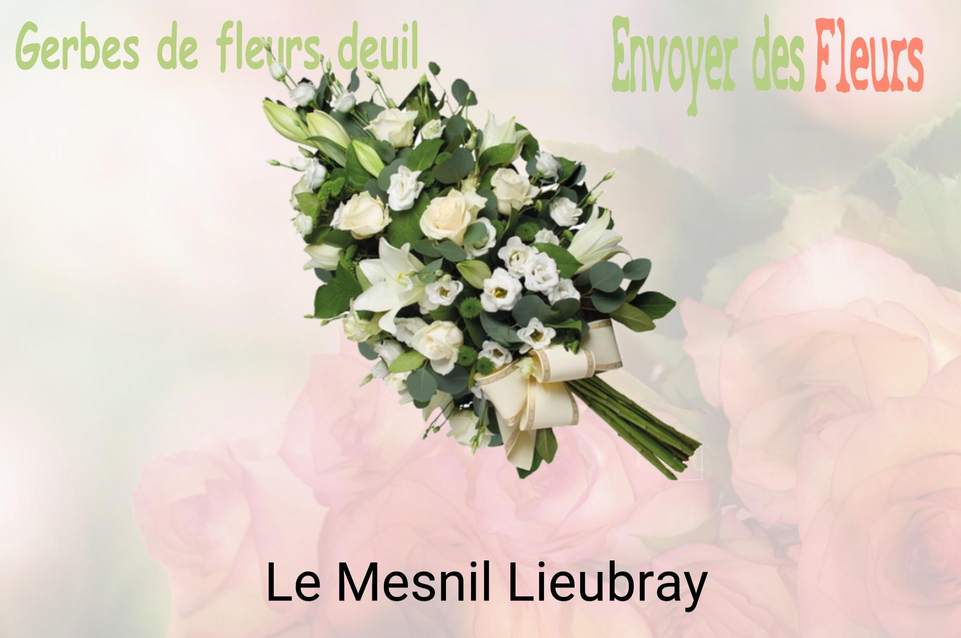 Gerbe de fleurs de deuil livrée à Le Mesnil-Lieubray